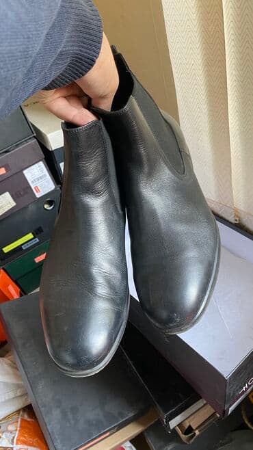 фирменная обувь из италии: Мужские ботинки, 41.5, Fabio Monelli, Б/у, цвет - Черный, Самовывоз — 3