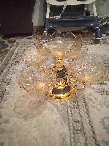 Фруктовница/конфетница настольная с подставкой на 5 чаш. -