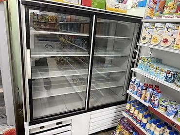 холодильник для дом: Двухдверный холодильный шкаф-витрина для магазинов высота 1,80 ширина — 1