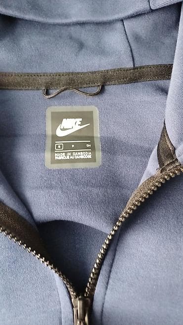 stussy micro ripstop down parka: Мужская толстовка, S, Nike, Б/у, цвет - Синий, Платная доставка — 2