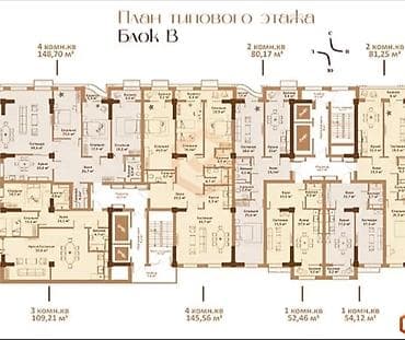 o2 development: Строится, 1 комната, 54 м² — 7
