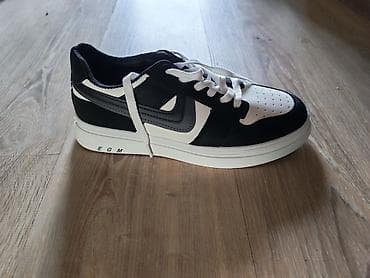 nike tech flece: Кроссовки низкие, черно-белые, повседневные - Стиль: классический — 4