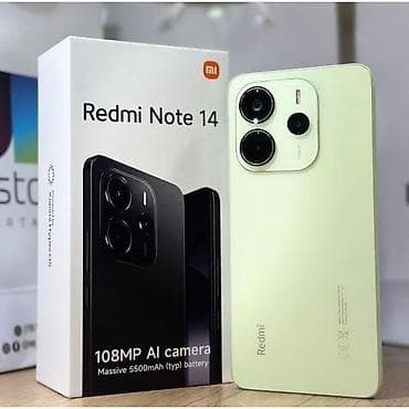 redmi note 9: Redmi, Redmi Note 14, Б/у, 256 ГБ, цвет - Зеленый, 2 SIM — 2