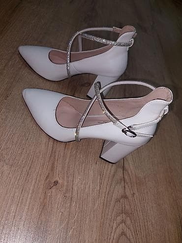 bape sta: Туфли-лодочки на устойчивом каблуке с блестящими перекрёстными — 3