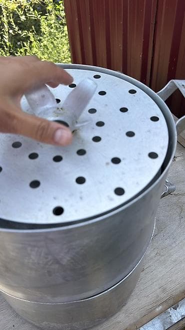 fire maple: Алюминиевый соковарочный агрегат (соковарка) с крышкой и деревянной — 2