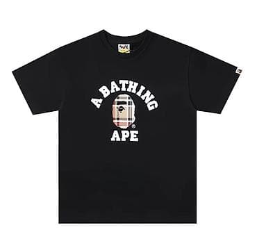 bath: Футболка A Bathing Ape (BAPE) черная - Классический крой с круглым — 2