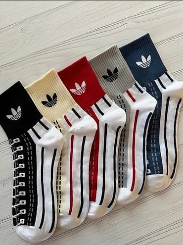 одежда для кухни: Носки «как кеды» — набор из 8 штук. Каждая пара оформлена принтом под — 3