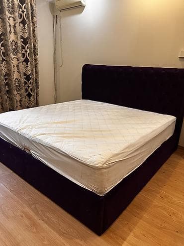 Үй жана бакча: Эки кишилик керебет, Сактоо кутусу менен, узуну - 200 см — 2