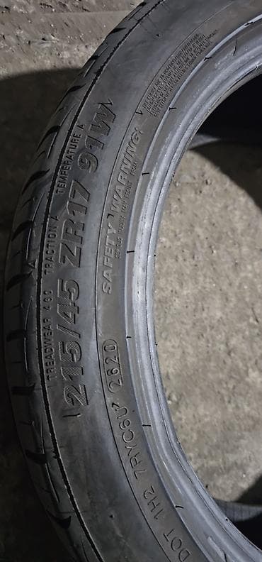 17: Шины 215 / 45 / R 17, Лето, Б/у, 1 шт, Легковые, Корея, Kumho — 3