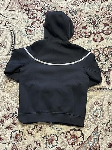 Nike Tech Fleece худи/толстовка на молнии с капюшоном, черная. Размер