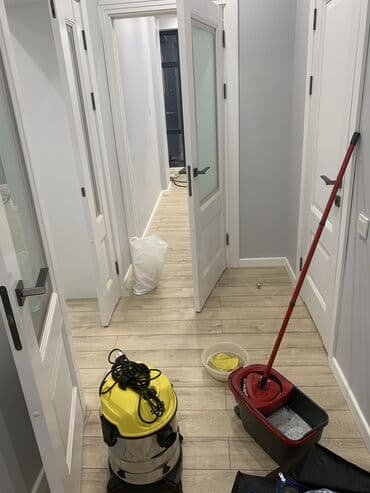 помощь по дому: Бөлмөлөрдү тазалоо, | Жалпы тазалоо, Оңдоо иштеринен кийин тазалоо, Жумасына бир жыйнап тазалоо, | Офистер, Батирлер, Үйлөр — 2