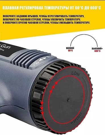 строительный пистолет: Строительный фен AIRAJ 2500 Вт с насадками адрес. Карабалта — 4