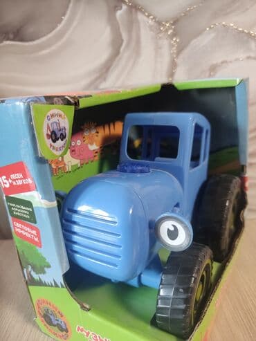 аттракцион паровозик купить бу: Игрушка синий трактор — 1