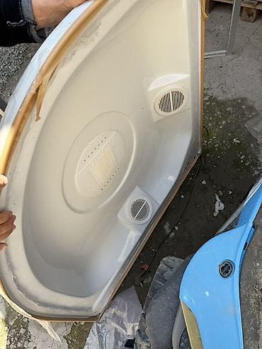 кедровый баня: Душевая кабина Полукруглая, Покрытие: Тонированное — 3