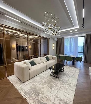 pro group: 3 комнаты, 137 м², Асанбай мкр Элитка, 9 этаж, Дизайнерский ремонт — 3