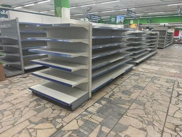 оборудование для магазина бу: Витрины, стеллажи, полки торговые металлические б/у, полка магазинная — 2