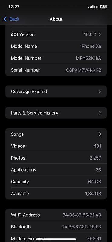 open box: IPhone Xr, Б/у, 64 ГБ, Белый, 75 % — 4