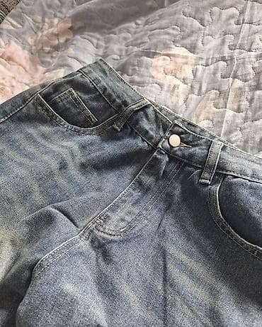 mood: Джинсы, Карго, Китай, Высокая талия, Вареные, XL — 3