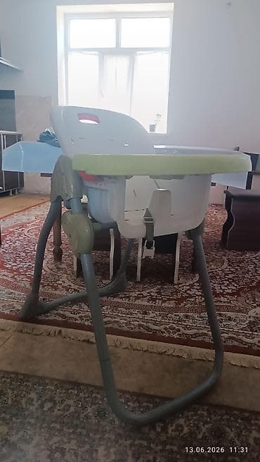 foldable table: Стульчик для кормления, Другой бренд, Пластик, Другой вид, цвет - Белый — 2