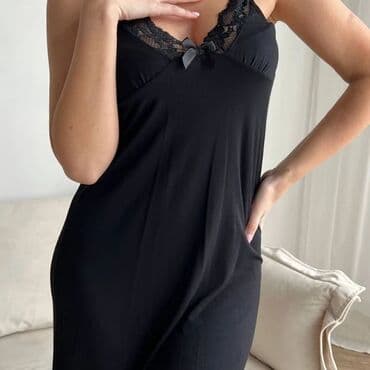 белая ночная сорочка: Ночная сорочка, Бамбук, Средняя модель, M, XL, L — 3