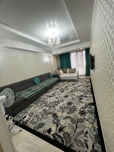 долго срочная квартира бишкек: 3 комнаты, Собственник, Без подселения, С мебелью полностью — 1