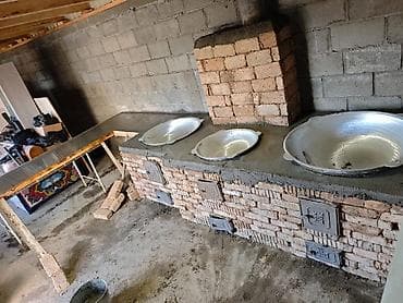 Экономный современный газаочок. - Кирпичная стационарная конструкция