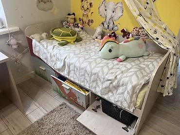 Детская кровать с матрасом и большим местом для хранения — 2