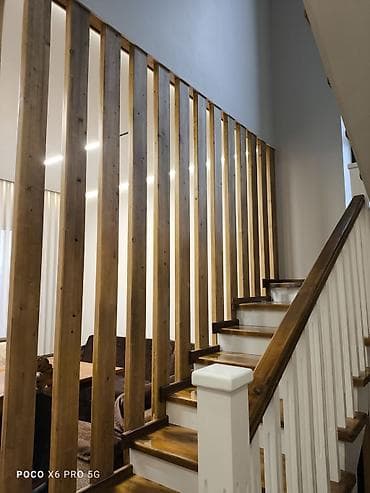 лёгкая конструкция: Деревянная лестница Для дома, Форма лестницы: Прямая, Стиль: Классический — 7