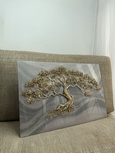 мастерская «БОНСАЙ» - эксклюзивный декор для дома: Объемная картина «Бонсай» - Авторская настенная панель с рельефным