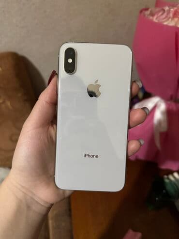 ремонт iphone бишкек: IPhone Xs, Б/у, 256 ГБ, White Titanium, Защитное стекло, 78 % — 1