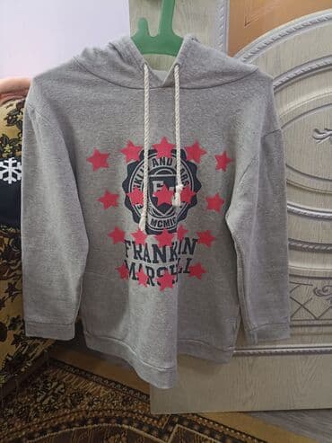 серый свитшот женский: Флис, АКШ, S, M — 1