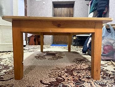 журнальный столик деревянный: Прямоугольный деревянный стол. - Материал: массив дерева (основание и — 4