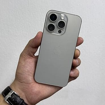full construction: IPhone 15 Pro, Б/у, 512 ГБ, Natural Titanium, Защитное стекло, Чехол, 88 % — 1