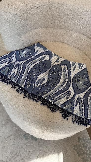 Личные вещи: Юбка, Модель юбки: Пышная, Мини, Высокая талия, С пайетками — 1