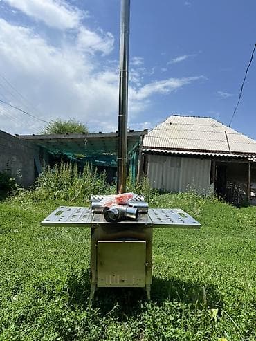 поход: Портативная печь-камин из нержавеющей стали с дымоходом - Материал — 4