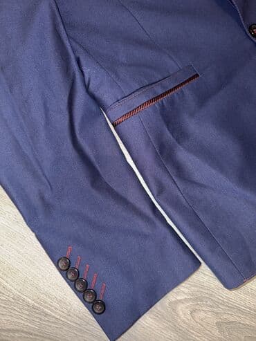 navy: Мужской костюм-двойка Paolo Borelli. Размер:48. Про-во: ТУРЦИЯ! - — 5