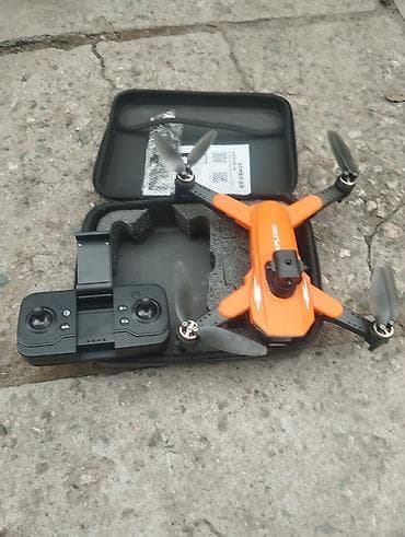 attack shark: Квадрокоптер с пультом и кейсом"Explore" - Яркий оранжево‑чёрный дрон — 1