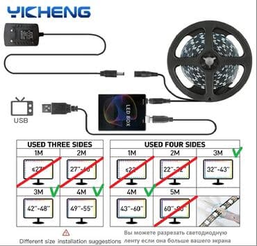 rgb прожектор: Светодиодная лента RGBIC для HDTV и монитора компьютера, с умным — 2