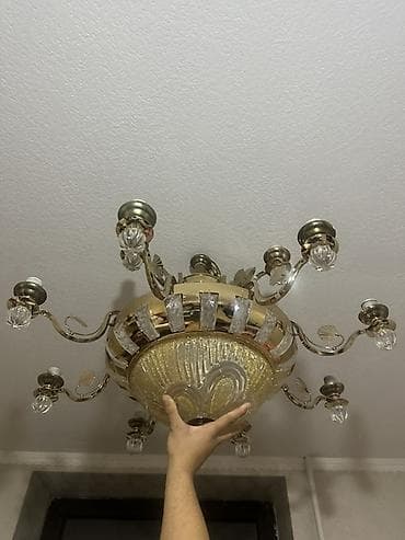 светильники massive: Люстра потолочная, классический дизайн с декоративными элементами под — 1