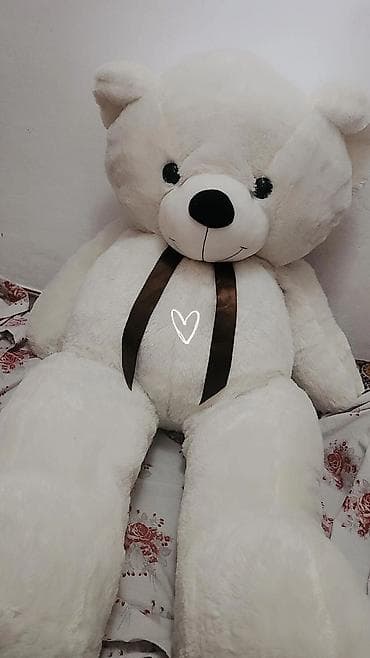 футер ткань: Плюшевый медведь большого размера. - Цвет: молочно-белый - Материал — 1