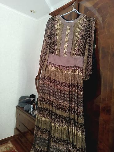 Повседневное платье, Длинная модель, Атлас, Платье-рубашка at lalafo.kg Повседневное платье, Длинная модель, Атлас, Платье-рубашка