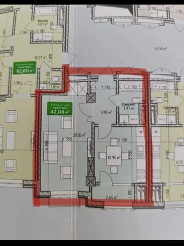 куплю квартиру дом: 1 комната, 42 м² — 4