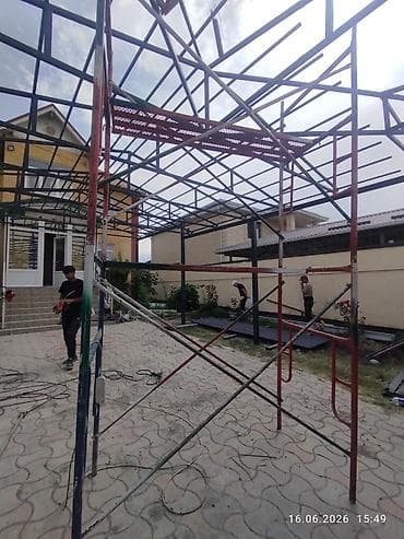 Мебель: Навес из металлоконструкций под двор/парковку Описание: - Каркас — 4