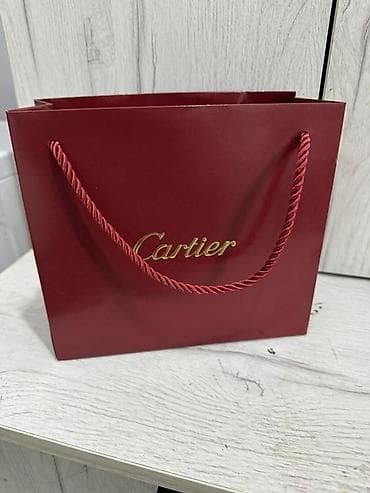 пакеты красивые: Подарочный пакет Cartier - Фирменный бумажный пакет бордового цвета с — 1