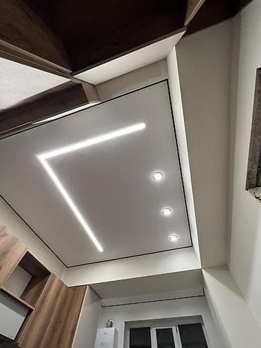 нотижной потолок: Натяжные потолки с интегрированным светом “парящий контур” и линейной — 3