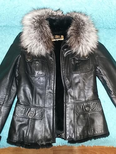 Мужская обувь: Куртка кожа натуральная, мех натуральный внутри кролик, воротник — 2