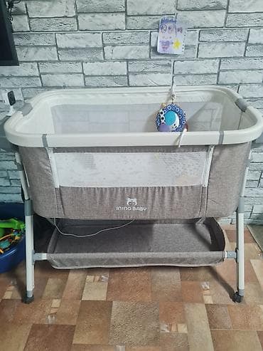Эмерек: Детская прикроватная кроватка-колыбель Ining Baby с электронным блоком — 5