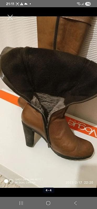 Сабо: Женские высокие сапоги на каблуке. Размер 37, состояние отличное — 2