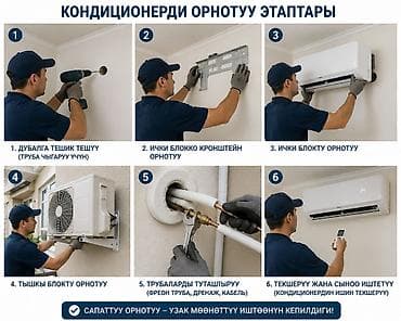 Установка техники: Профессиональный монтаж кондиционеров «под ключ» Что входит: - Выезд — 1