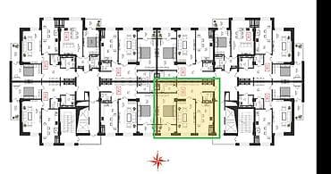 2 комнаты, 85 м², Пишпек Элитка, 12 этаж, ПСО (под самоотделку) — 2